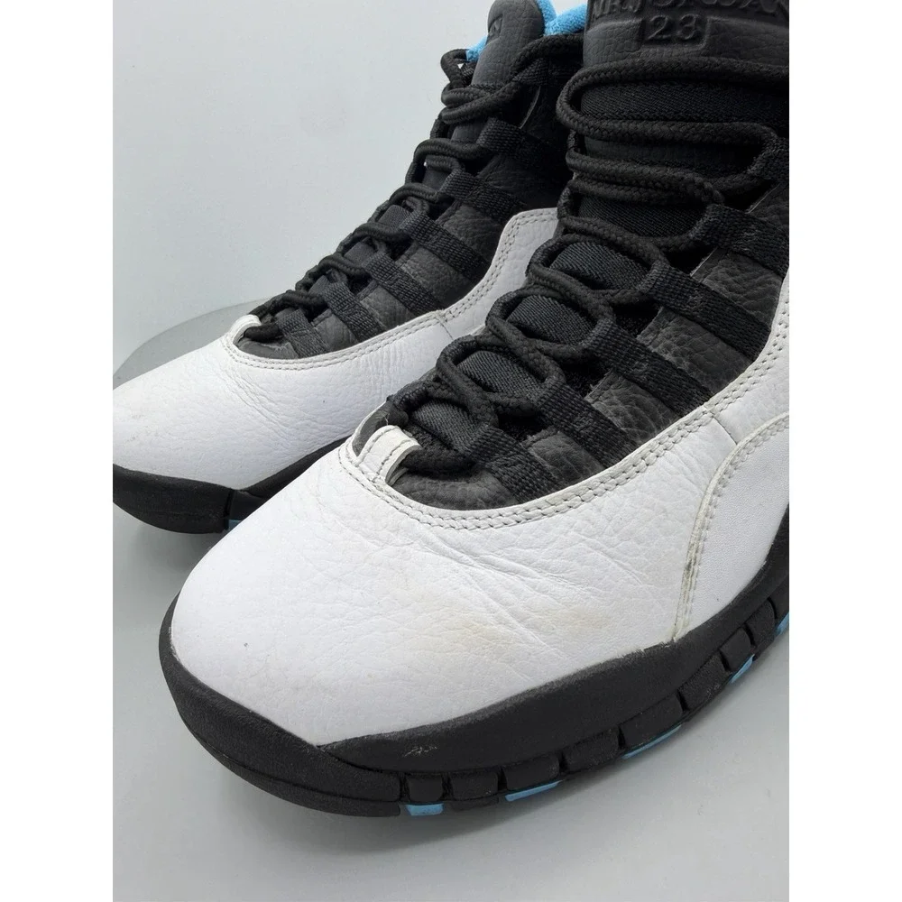 Air Jordan 10 Retro Powder Blue 2014 White/Black/Powder Blue 310805-106 Size 8.5